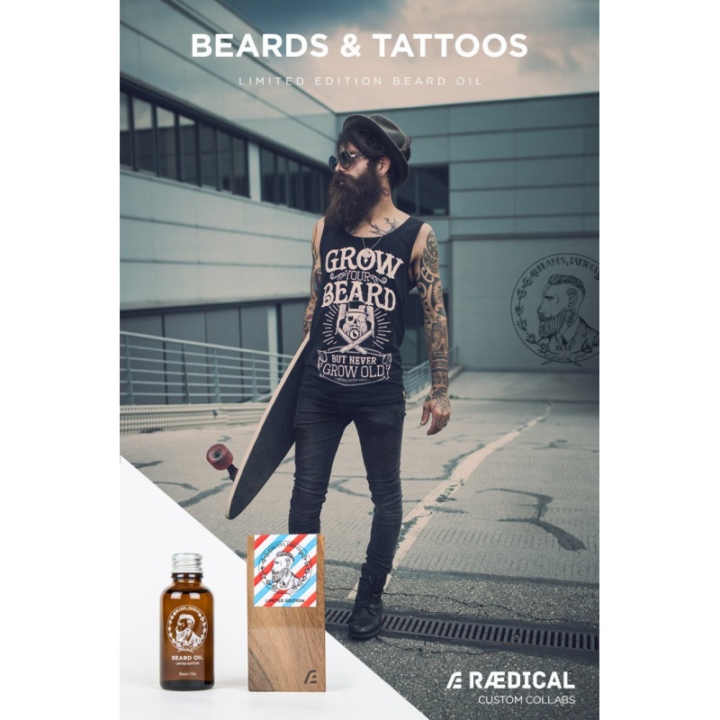 Raedical Beard oil Beards & Tattoos 30ml @ Men Shop | Beard | Shaving | Razors | Gifts for Him | Mens Grooming Raedical Beard oil Beards & Tattoos 30ml @ Men Shop | Beard | Shaving | Razors | Gifts for Him | Mens Grooming