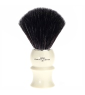 Edwin Jagger Black Fibre Shaving brush, Plastic ivory