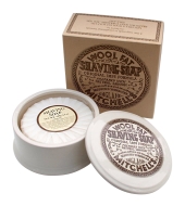Mitchell´s Wool Fat Shave Soap in a bowl 125g