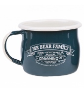 Mr Bear Family Enamel Mug