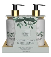 Scottish Fine Soaps Ginger, Clove & Mistletoe Hand Care Set