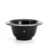 Mühle Shaving bowl porcelain black, with platinum rim